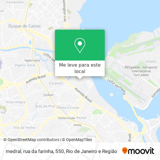 medral, rua da farinha, 550 mapa