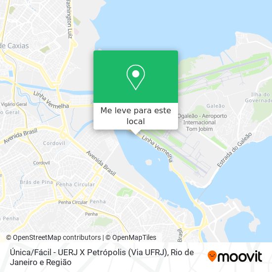 Única / Fácil - UERJ X Petrópolis (Via UFRJ) mapa