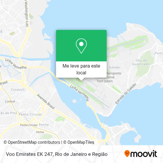 Voo Emirates EK 247 mapa