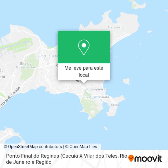 Ponto Final do Reginas mapa