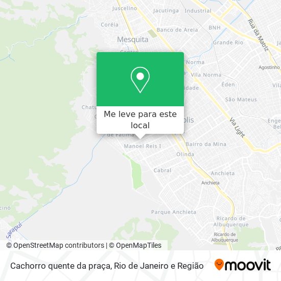 Cachorro quente da praça mapa