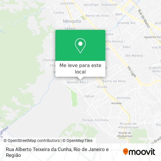 Rua Alberto Teixeira da Cunha mapa