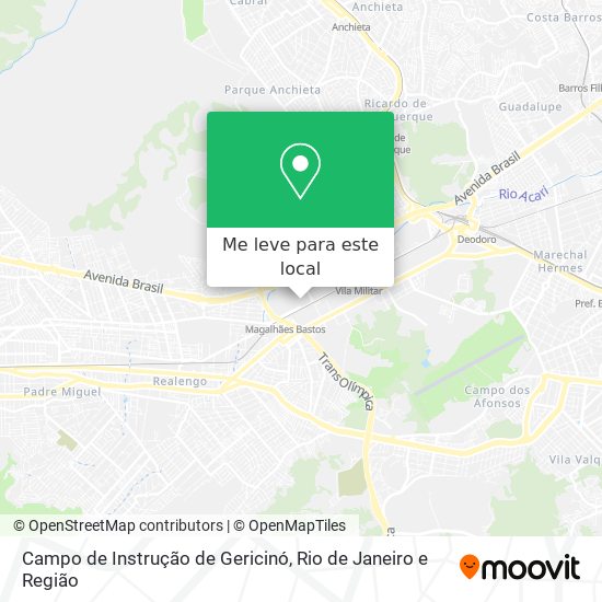 Campo de Instrução de Gericinó mapa