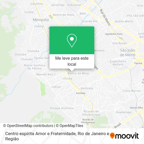 Centro espírita Amor e Fraternidade mapa