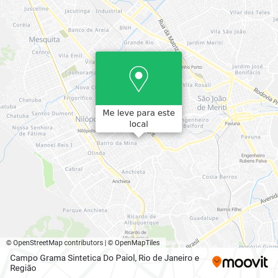Campo Grama Sintetica Do Paiol mapa