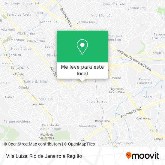 Vila Luiza mapa