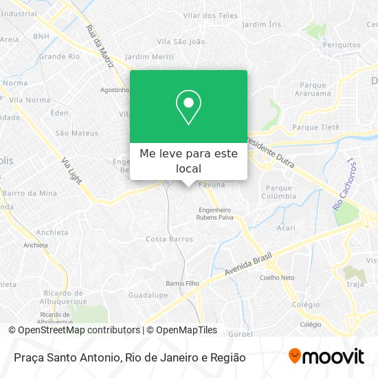 Praça Santo Antonio mapa