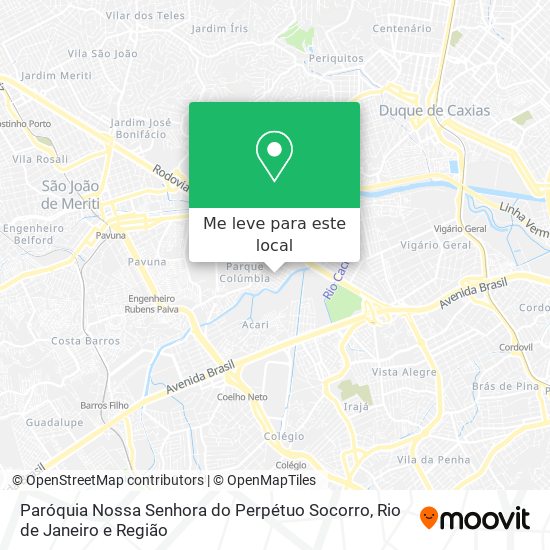 Paróquia Nossa Senhora do Perpétuo Socorro mapa