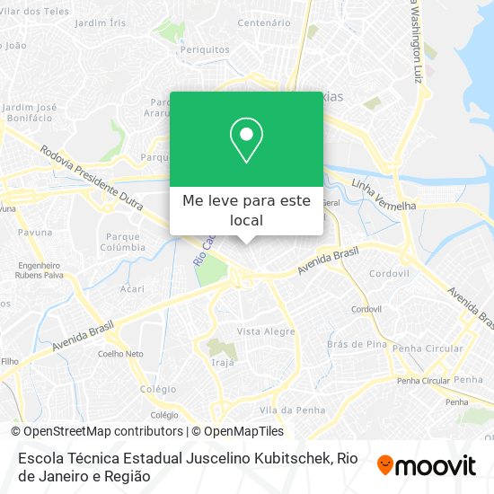 Escola Técnica Estadual Juscelino Kubitschek mapa