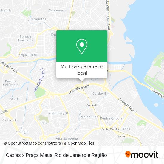 Caxias x Praçs Maua mapa