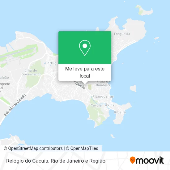 Relógio do Cacuia mapa