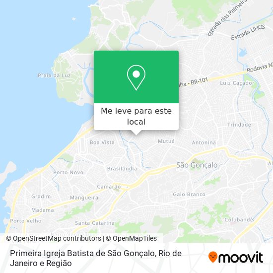 Primeira Igreja Batista de São Gonçalo mapa