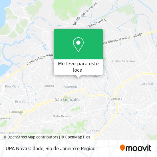 UPA Nova Cidade mapa