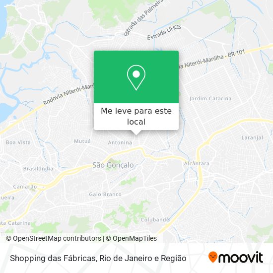 Shopping das Fábricas mapa