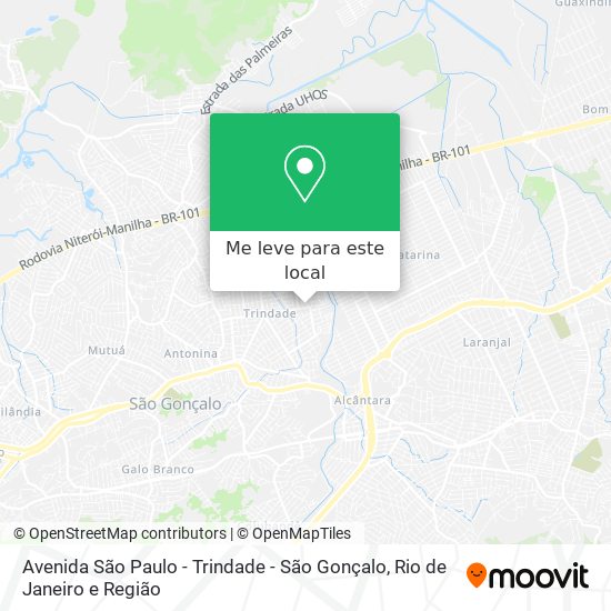 Avenida São Paulo - Trindade - São Gonçalo mapa
