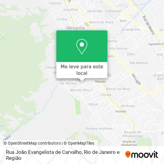 Rua João Evangelista de Carvalho mapa