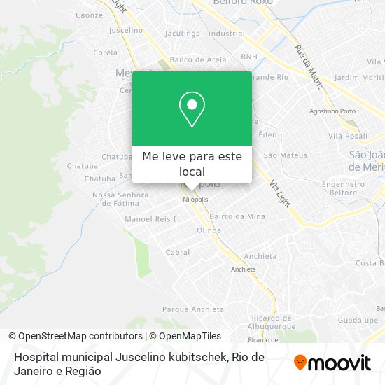Hospital municipal Juscelino kubitschek mapa