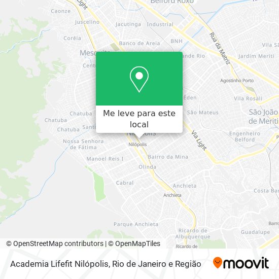 Academia Lifefit Nilópolis mapa