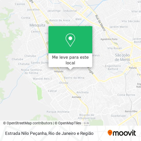 Estrada Nilo Peçanha mapa