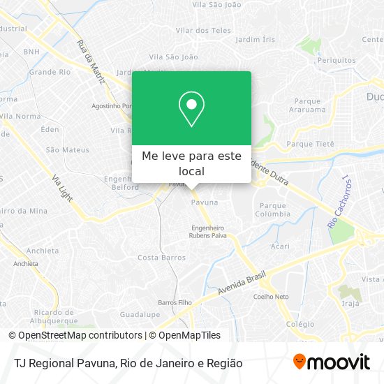 TJ Regional Pavuna mapa