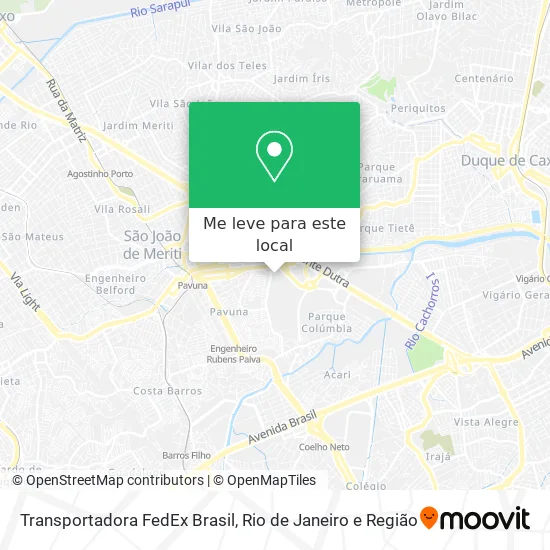 Transportadora FedEx Brasil mapa