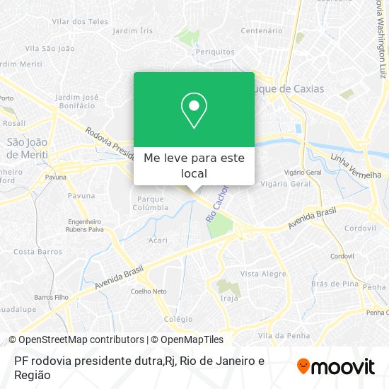 PF rodovia presidente dutra,Rj mapa