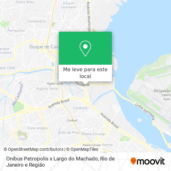 Onibus Petropolis x Largo do Machado mapa