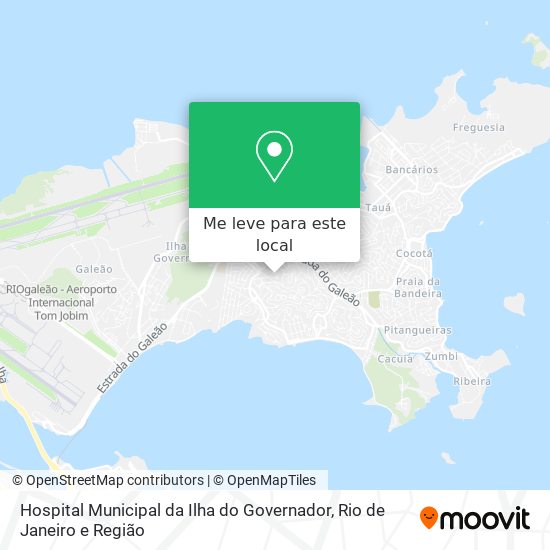 Hospital Municipal da Ilha do Governador mapa