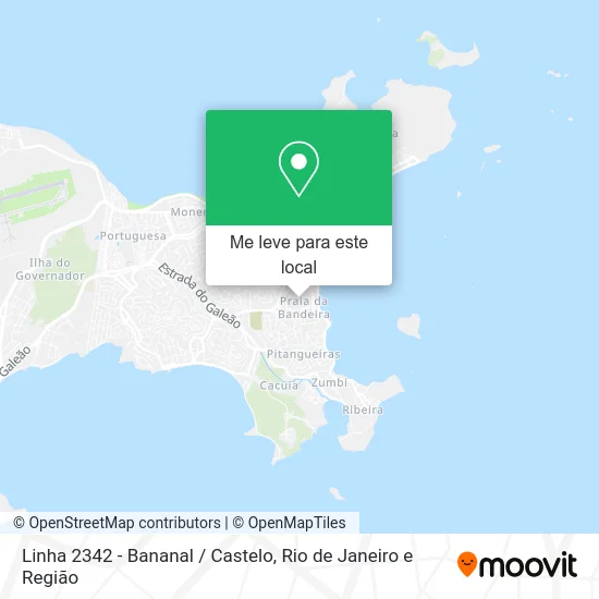 Linha 2342 - Bananal / Castelo mapa