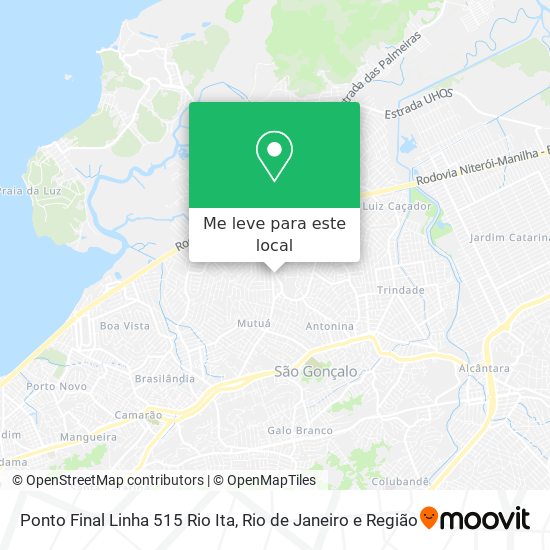 Ponto Final Linha 515 Rio Ita mapa