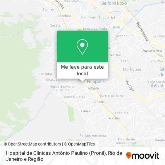 Hospital de Clínicas Antônio Paulino (Pronil) mapa