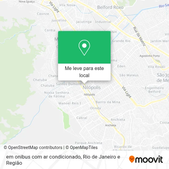 em onibus com ar condicionado mapa