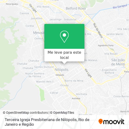 Terceira Igreja Presbiteriana de Nilópolis mapa