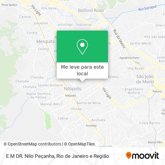 E.M DR. Nilo Peçanha mapa