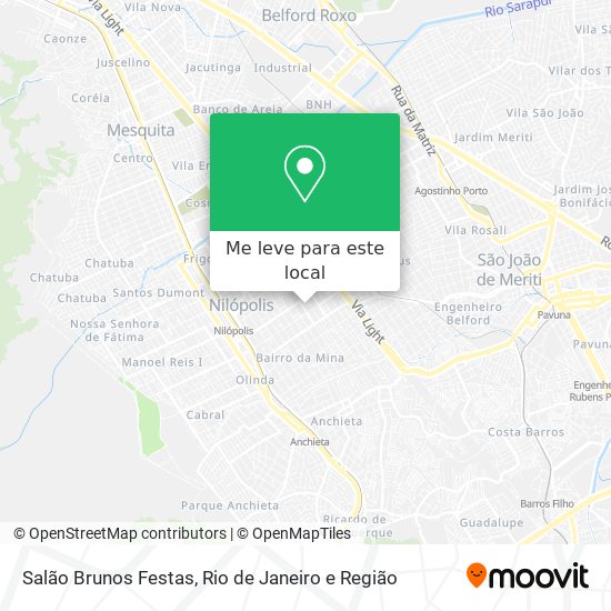 Salão Brunos Festas mapa