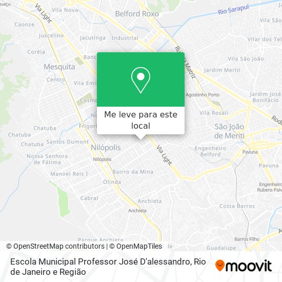 Escola Municipal Professor José D'alessandro mapa