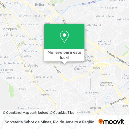 Sorveteria Sabor de Minas mapa