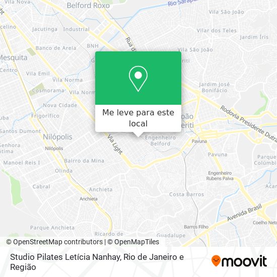 Studio Pilates Letícia Nanhay mapa