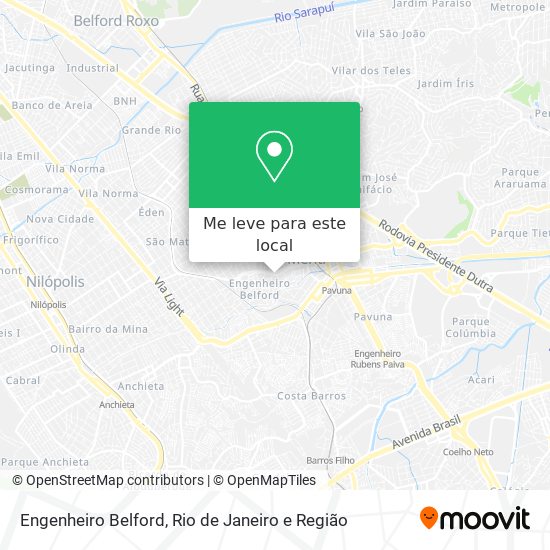 Engenheiro Belford mapa