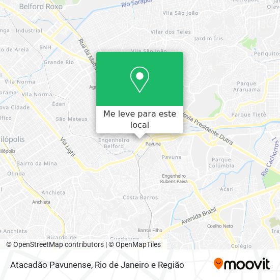Atacadão Pavunense mapa
