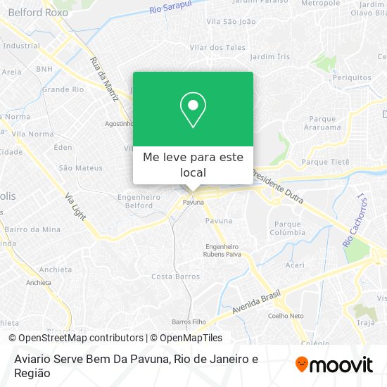 Aviario Serve Bem Da Pavuna mapa