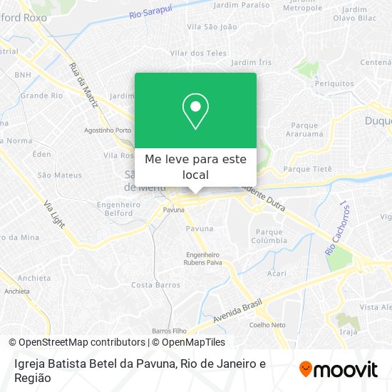 Igreja Batista Betel da Pavuna mapa