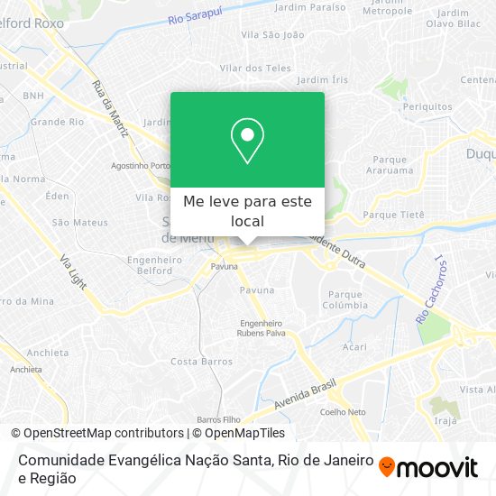 Comunidade Evangélica Nação Santa mapa