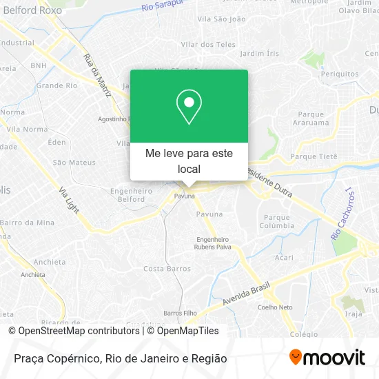 Praça Copérnico mapa