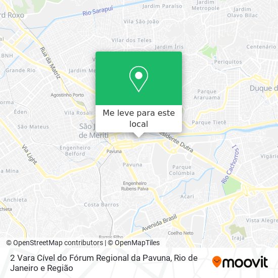 2 Vara Cível do Fórum Regional da Pavuna mapa