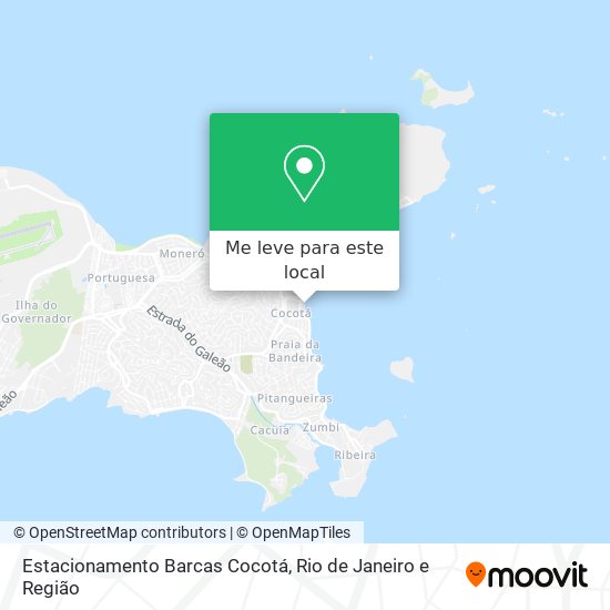Estacionamento Barcas Cocotá mapa