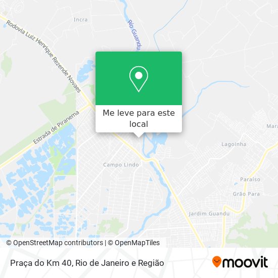Praça do Km 40 mapa