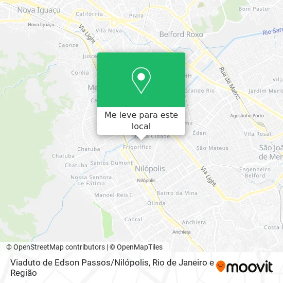 Viaduto de Edson Passos / Nilópolis mapa