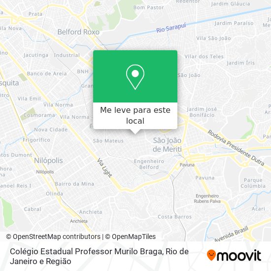 Colégio Estadual Professor Murilo Braga mapa