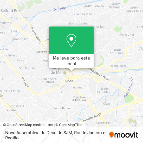 Nova Assembléia de Deus de SJM mapa